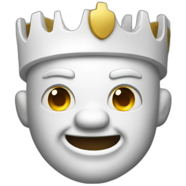 White Clash royal King laugh emoji