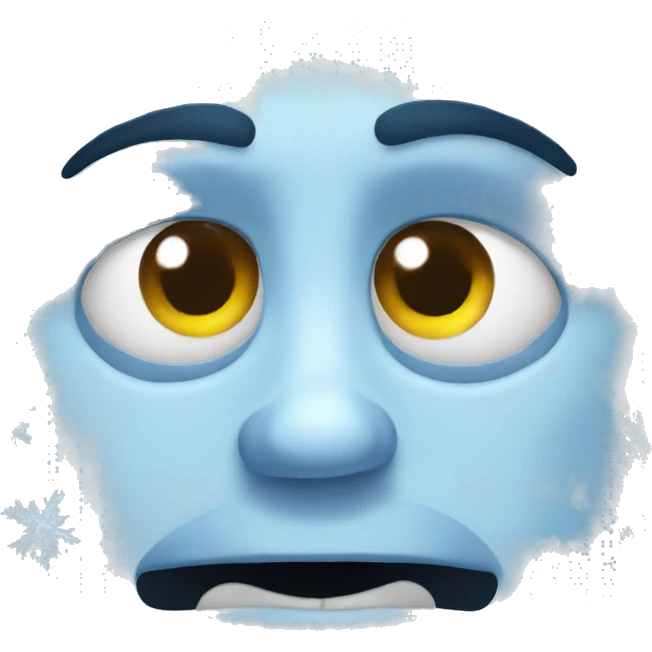 frozen moon face emoji