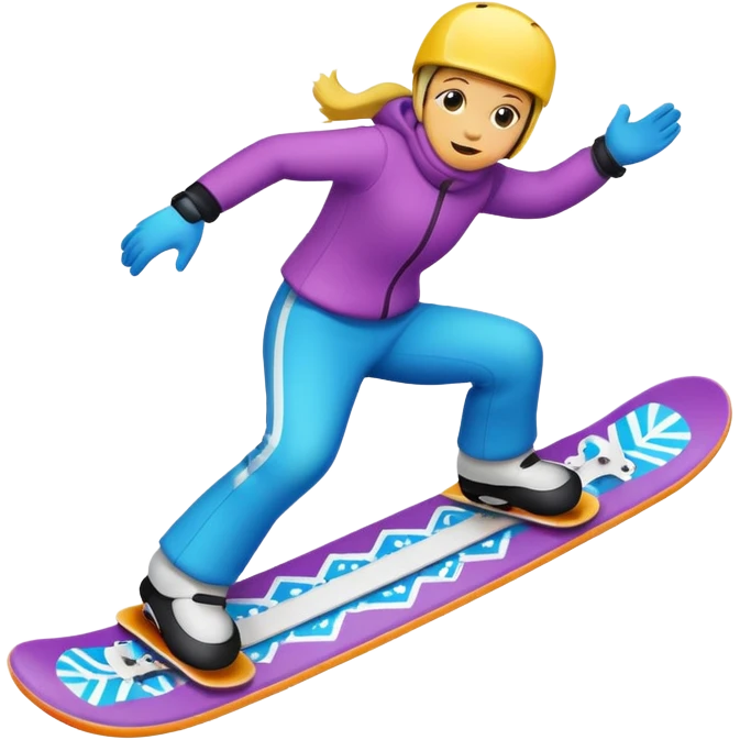 snow board,colorful, negative: character. emoji