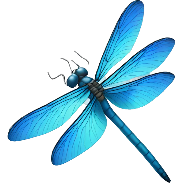 blue dragonfly emoji