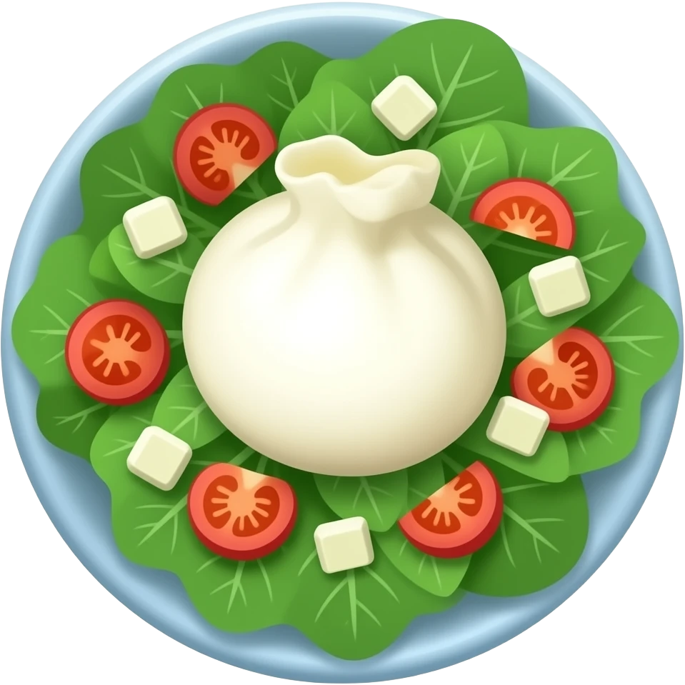 Salad with burrata cheese emoji