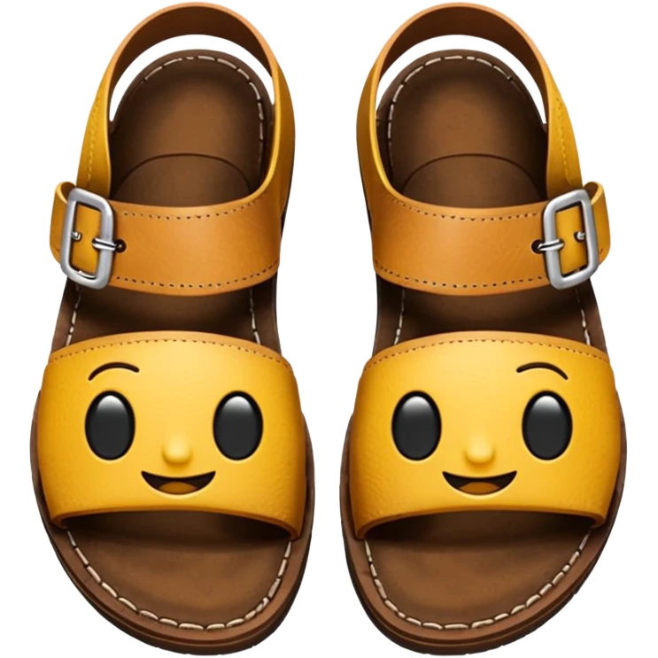 sandal bottom with thick sole, emoji style emoji
