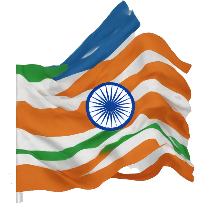 Salute indian flag emoji
