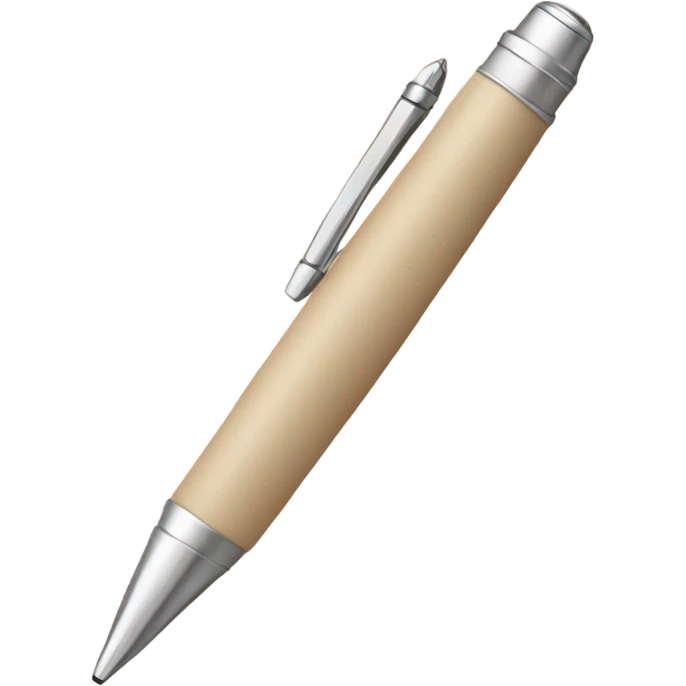 Beige pen emoji