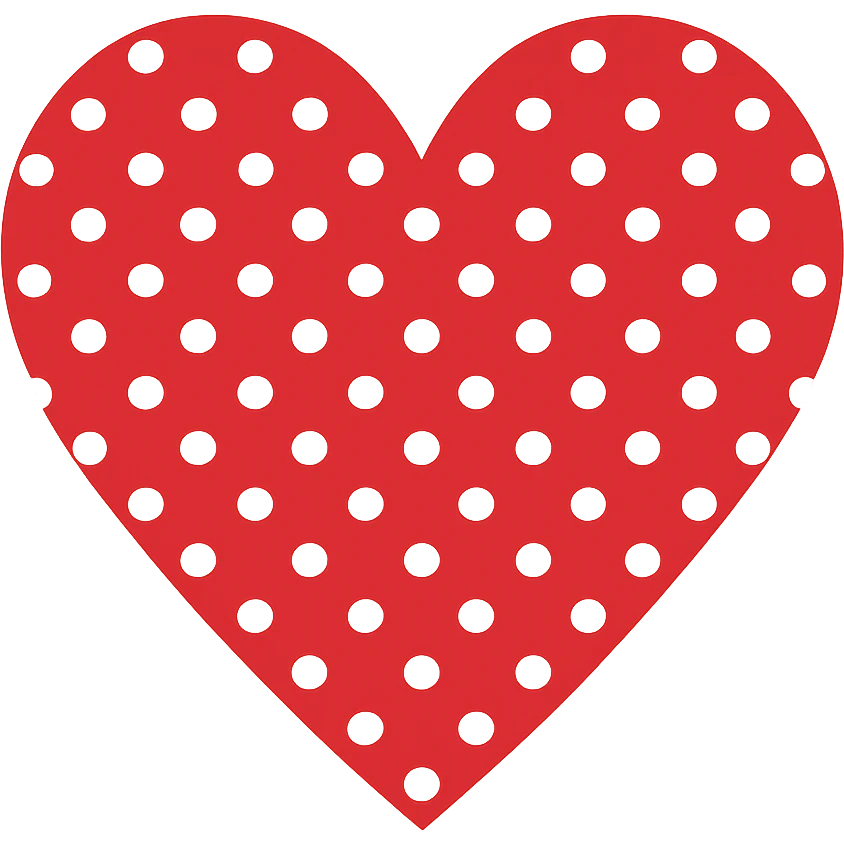 heart with a polka dot pattern emoji