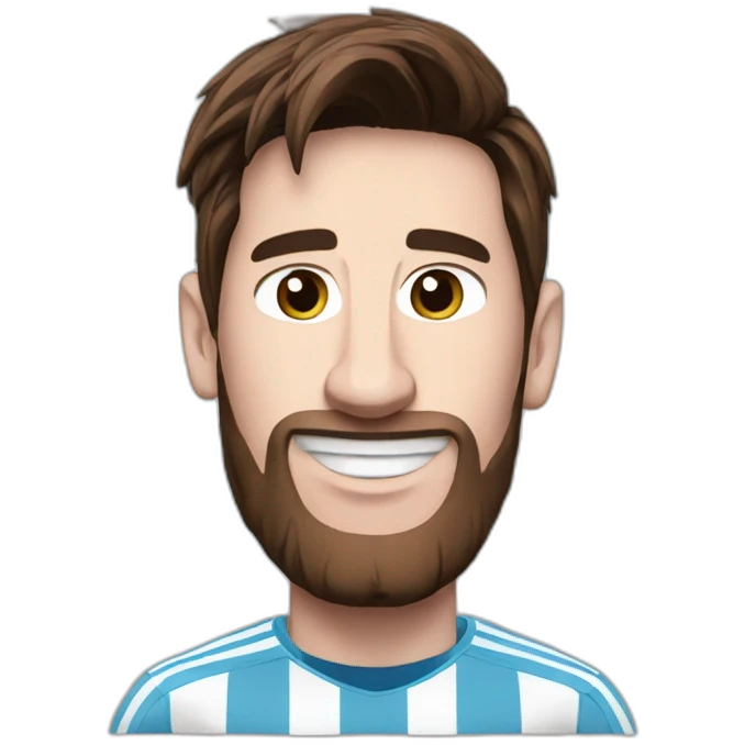 Messi con camisa de argentina emoji