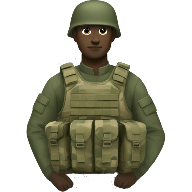 Camouflage plate carrier army emoji