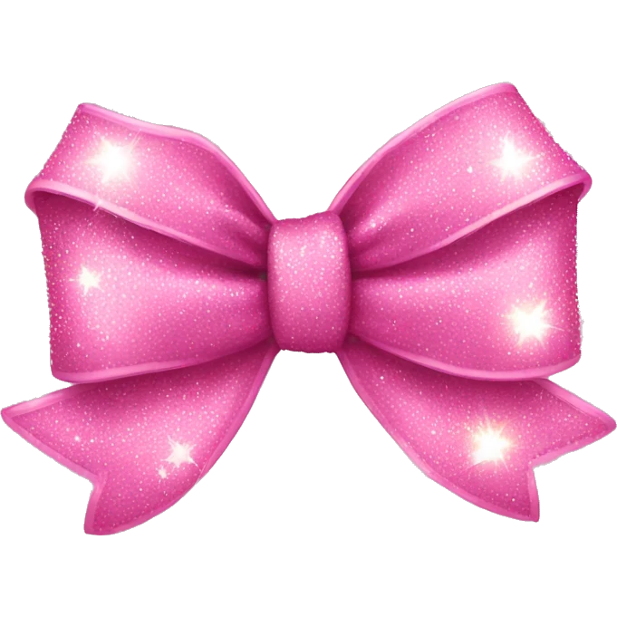 pink bow with sparkles emoji