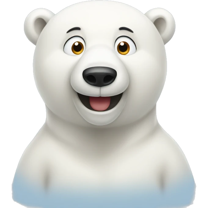 Happy polar bear emoji