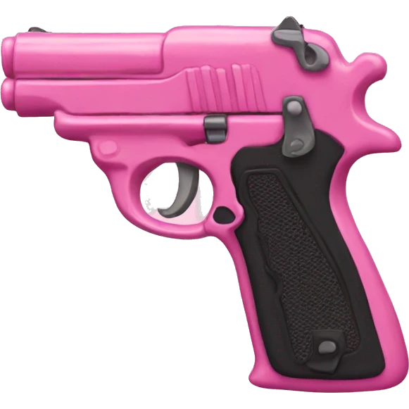 pink pistol with a pink ribbon emoji