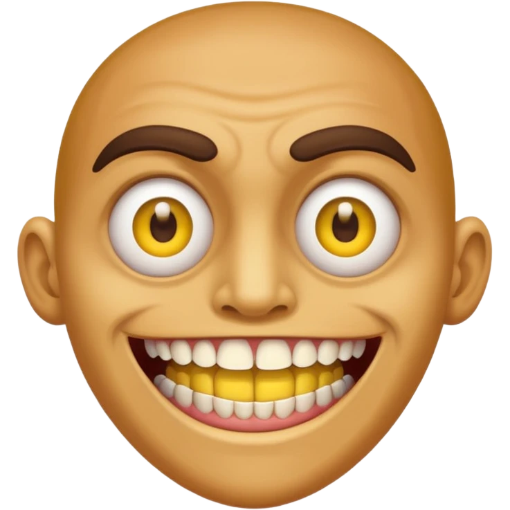 👁️👄👁️ but with nasty teeth emoji