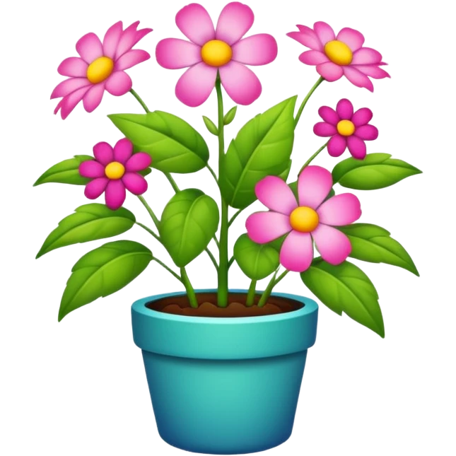Plantas con flores casi realistas emoji