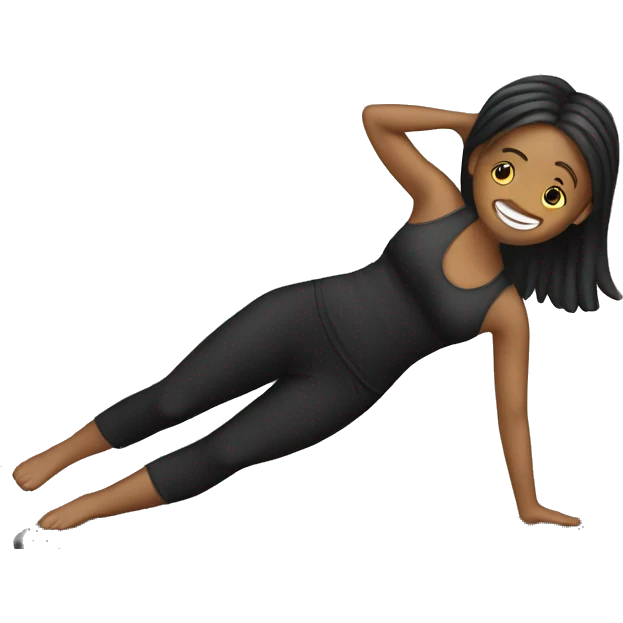 pilates with black pants emoji