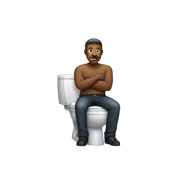 Man sitting on a toilet  emoji
