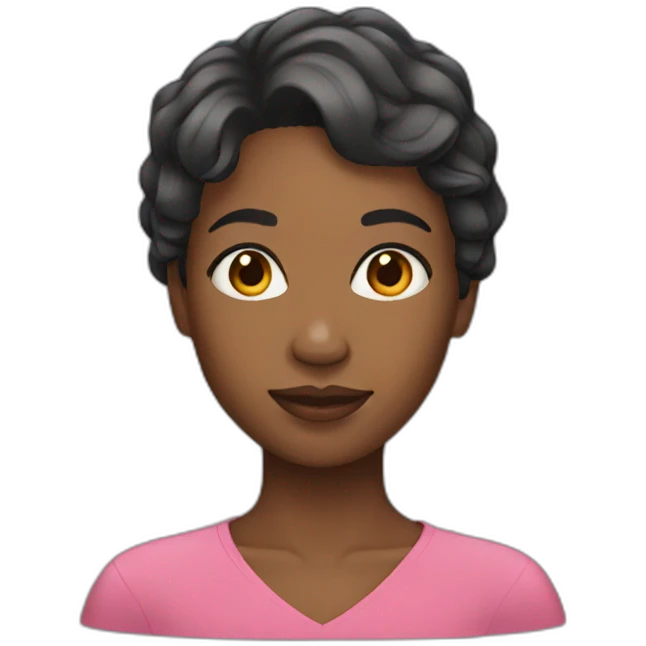 Black woman with short hair emoji