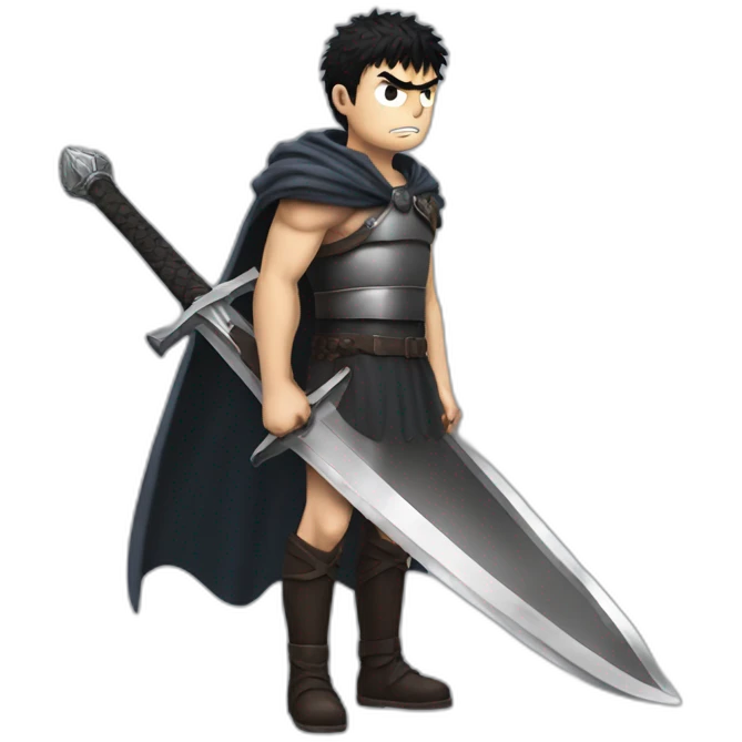 angry berserk guts carrying a huge sword on his shoulder emoji