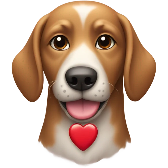 Dog with heart emoji