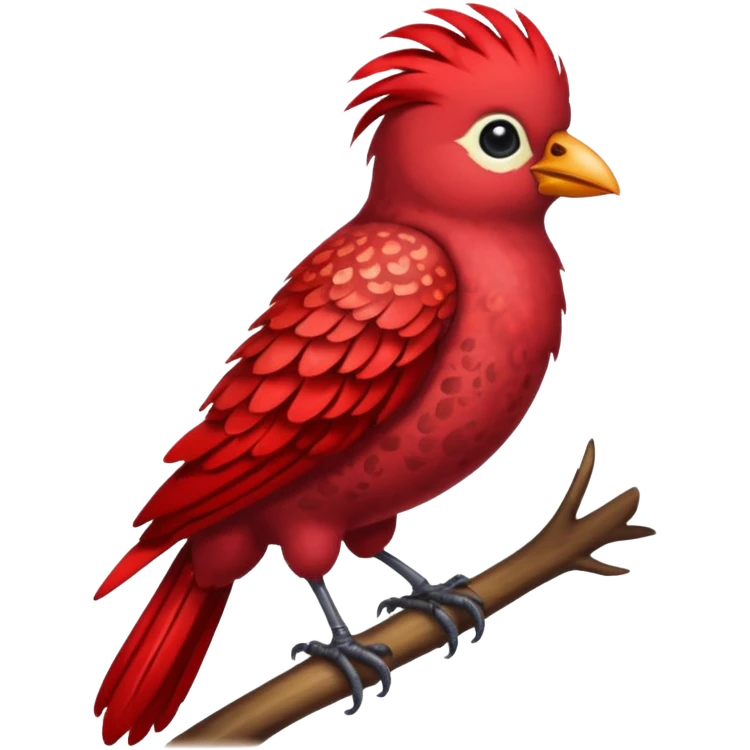 red feathered bird emoji