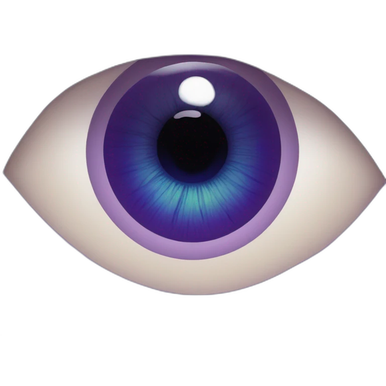 majestic godly violet iris eyeball serious intense symmetrical knowledgable emoji