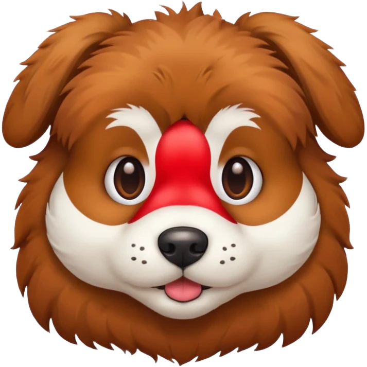 dog with a red nose emoji