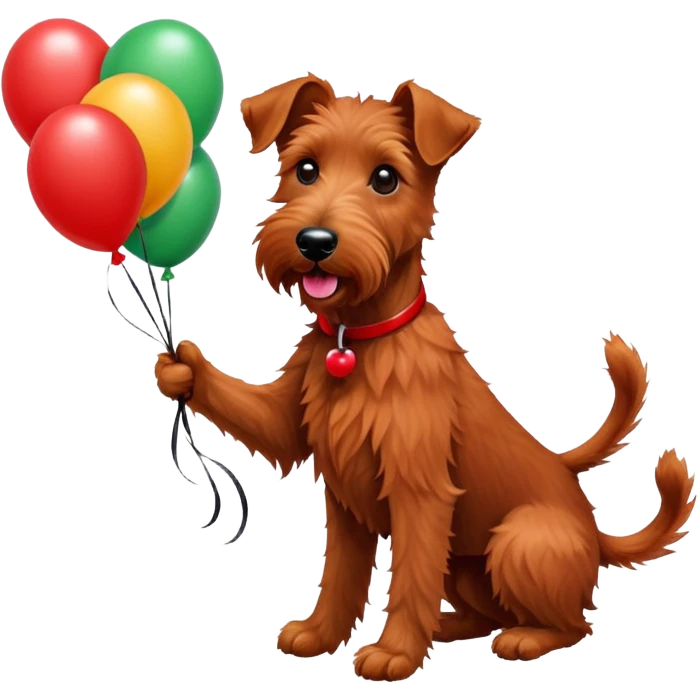 irish terrier balloons emoji
