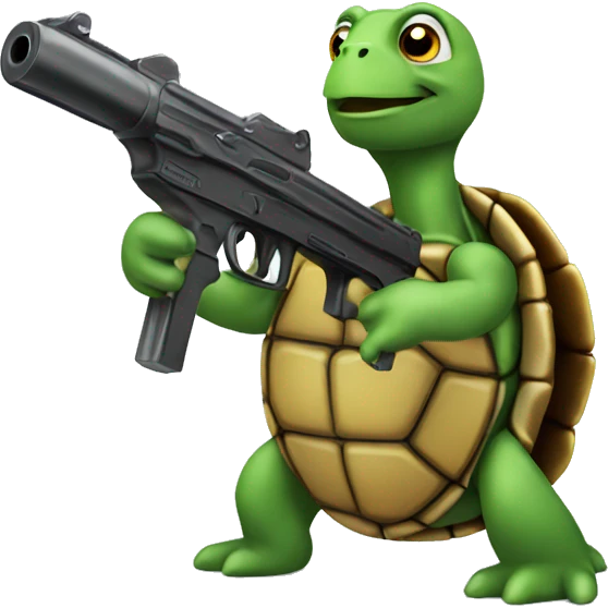 Turtle with gun emoji