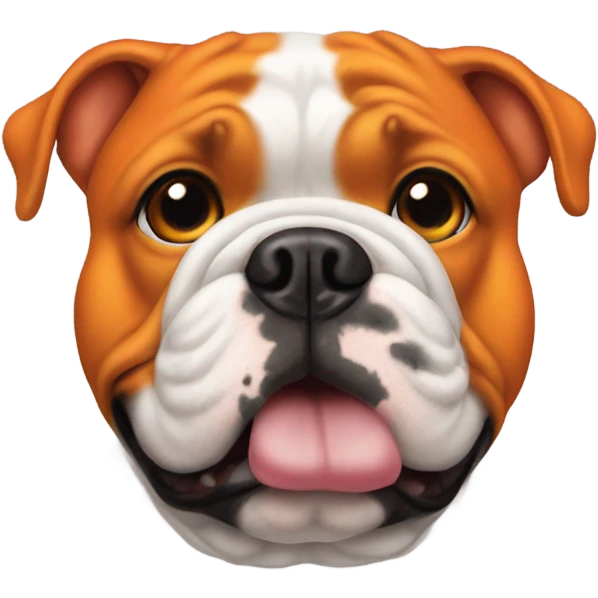 Tangerine t shirt wearing bull dog emoji