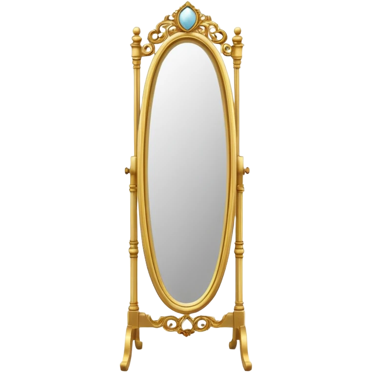 tall standing mirror with frame emoji