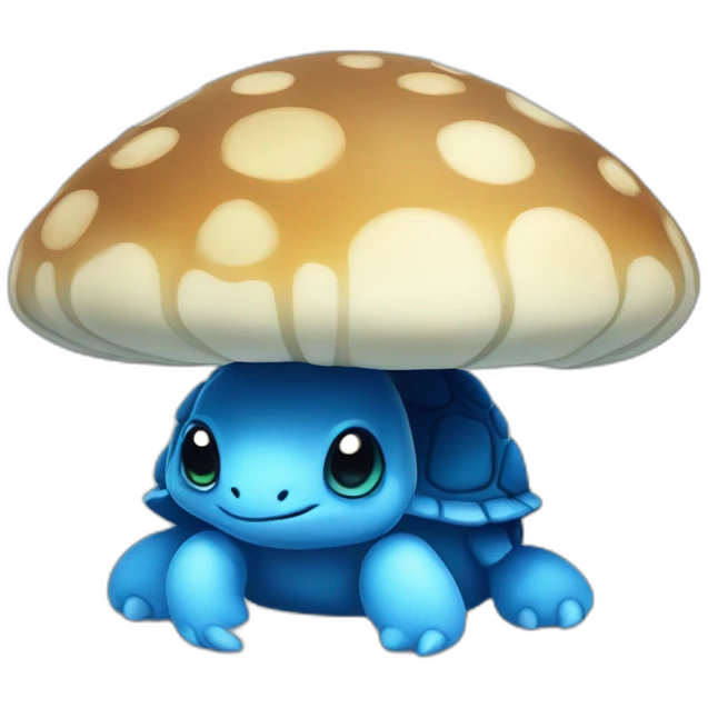 Cute blue mushroom turtle emoji