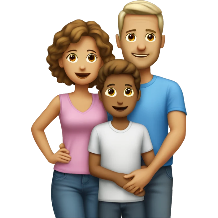 Famille 3 personne  1 garçon 2 mères emoji
