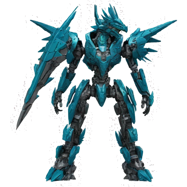futuristic spiky dragon-Bionicle-mecha full body emoji