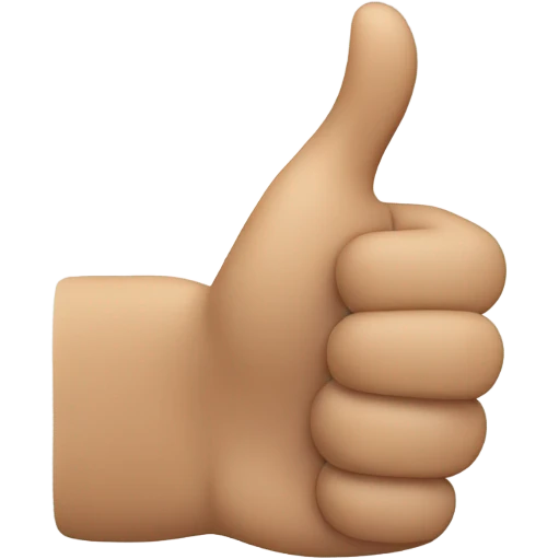 Thumbs up back of hand emoji