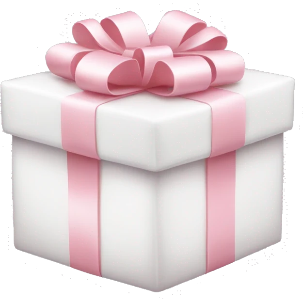 Light pink and white present emoji