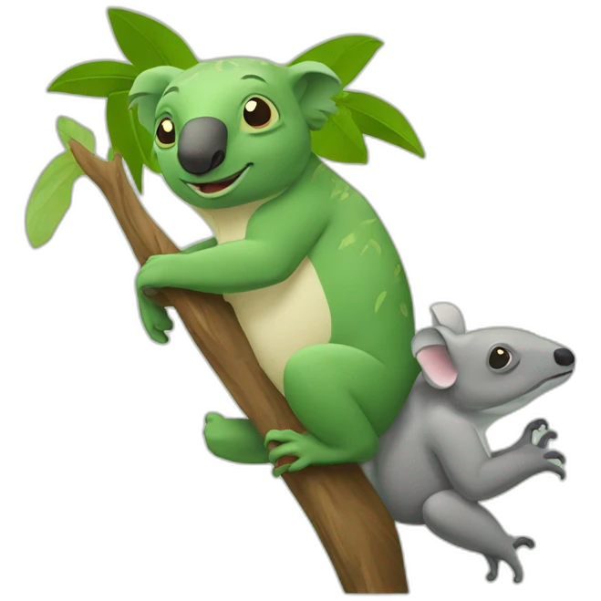 Iguane et koala emoji