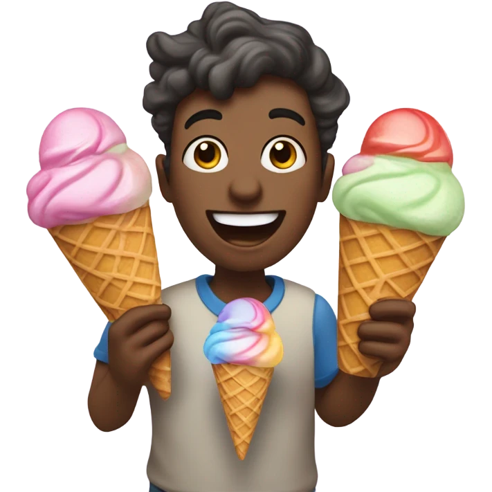 Eating ice cream emoji