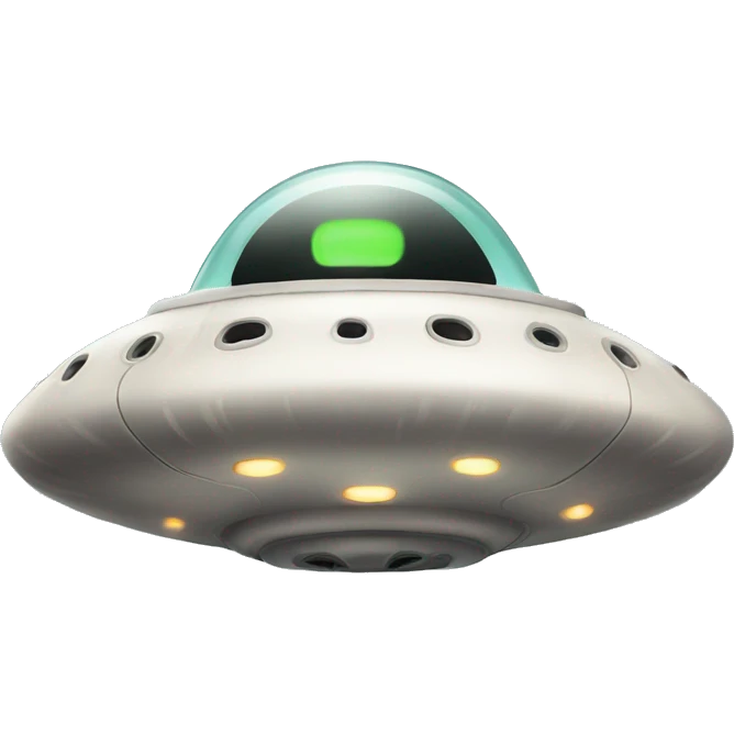 UFO with big smile emoji