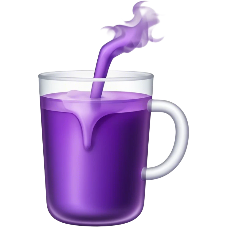cup with purple drink in it but the drink had smoke coming out the top emoji