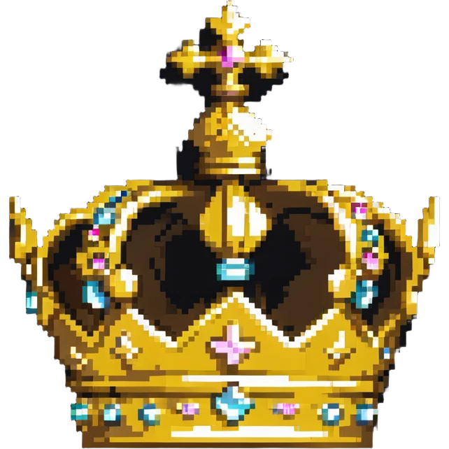 gold crown with jewels emoji
