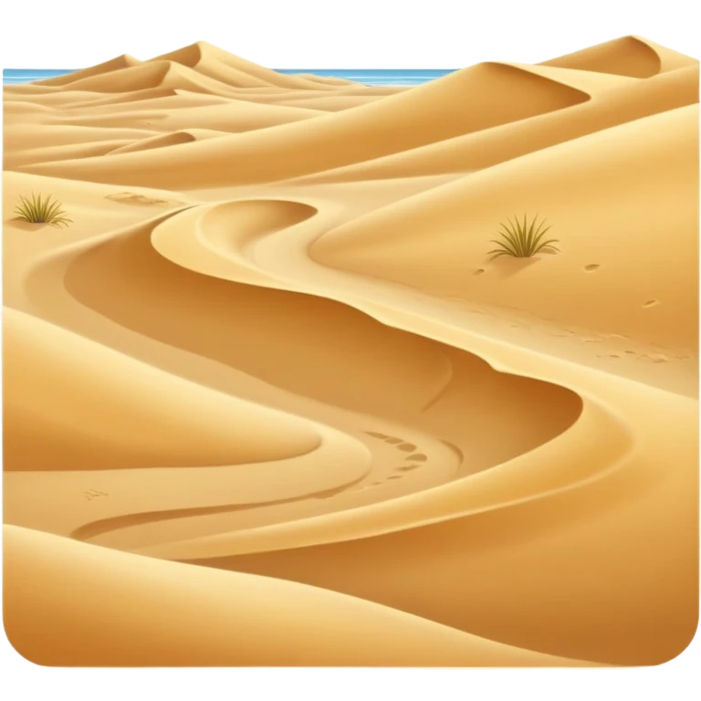 sandy beach with small sand dunes emoji