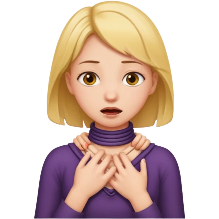 Girl around the neck , strangling  emoji