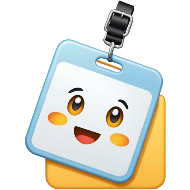 Name tag sticker emoji