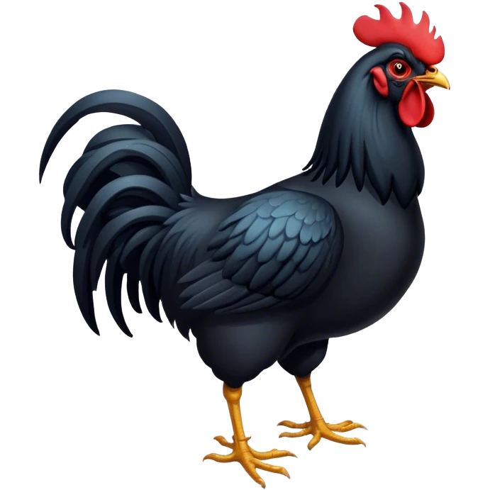 Black rooster emoji