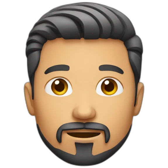 Podcaster with goatee emoji