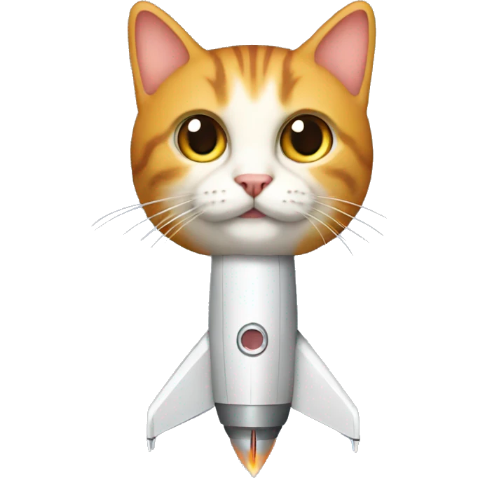 rocket with a cat in it emoji