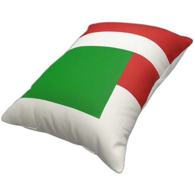 pillow with an italian flag emoji