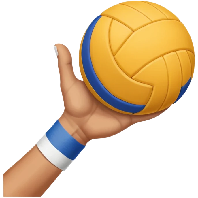 volleyball hand with bands emoji