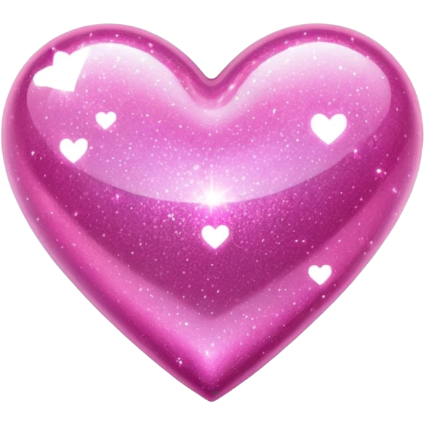 glitter pink heart emoji
