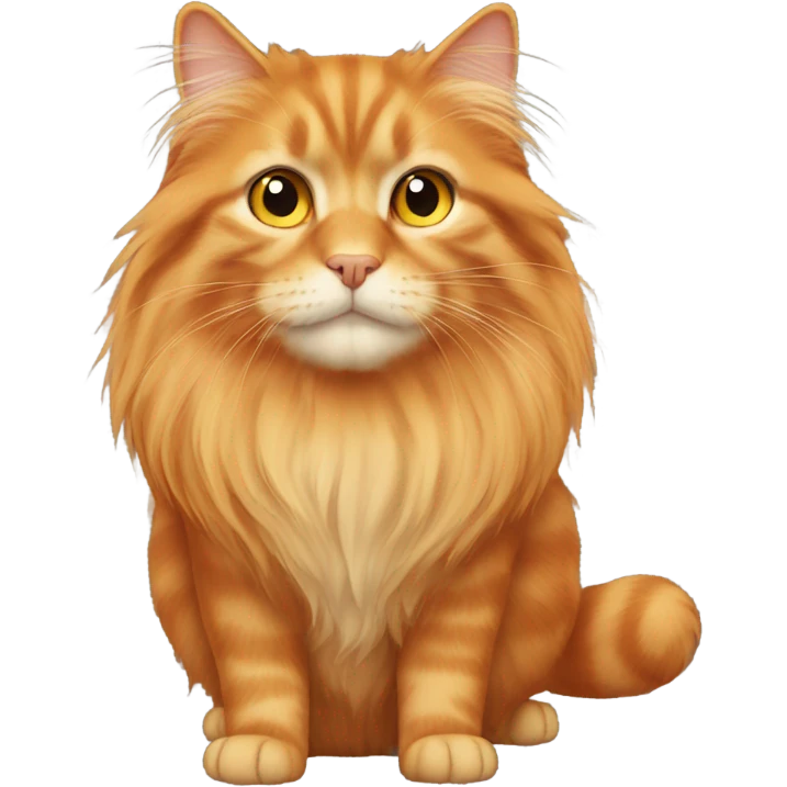 Orange long haired cat emoji
