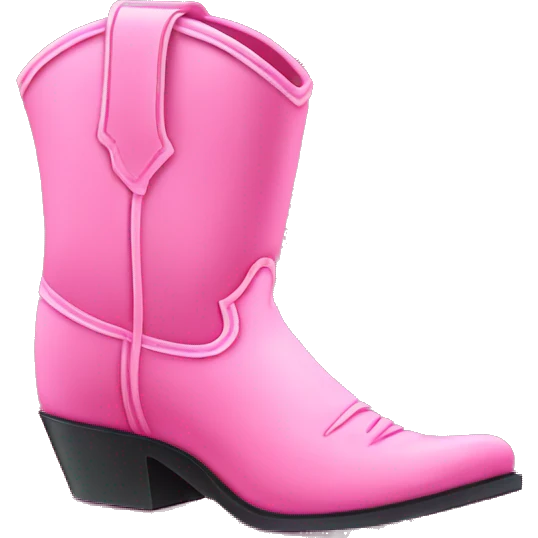 Pink cowboy boot emoji