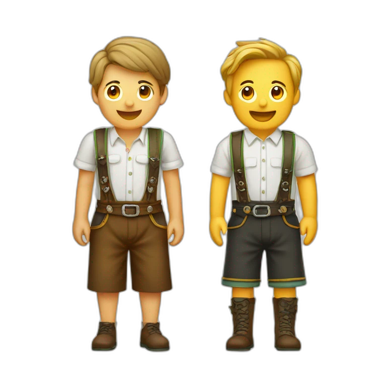 lederhosen and laptopo emoji